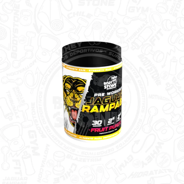 Pre entreno Jaguar Rampage Bodystone 300g sabor fruit punch