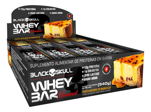 Black Skull Whey Bar Gourmet Box 12 Barras Proteicas