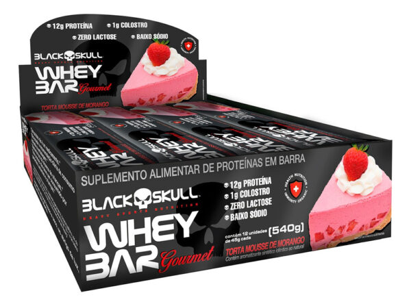Black Skull Whey Bar Gourmet Box 12 Barras Proteicas