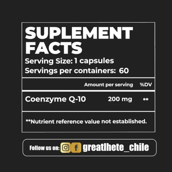 Greatlhete CoQ10 60 Cápsulas Coenzima Q10