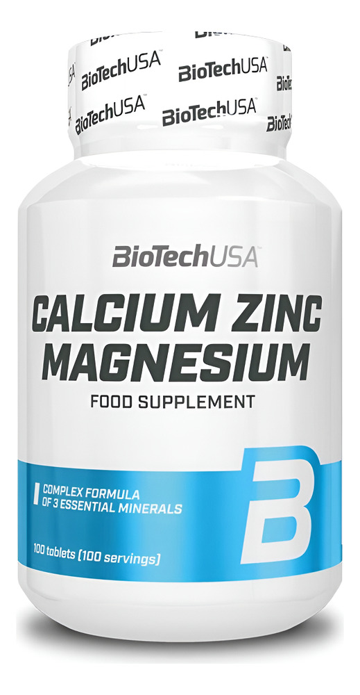 Biotechusa Calcio Magnesio Zinc 100 Tabletas Sabor Sin Sabor