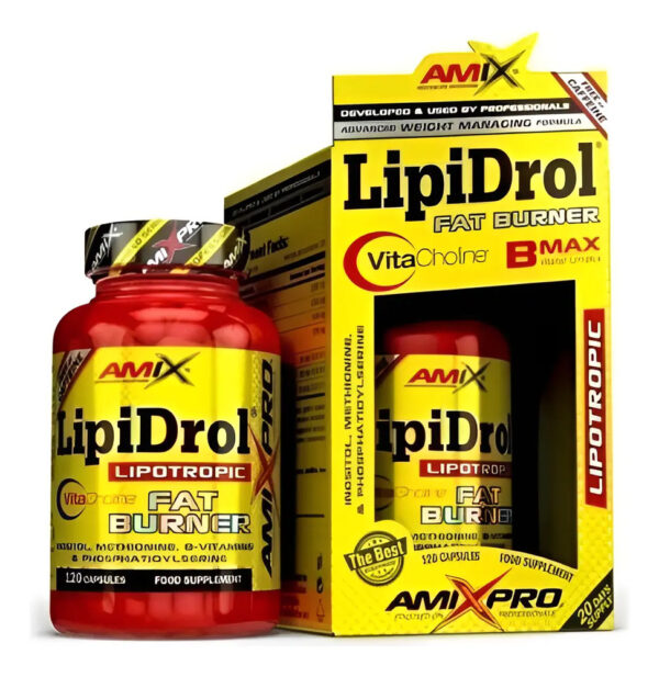 607175-MLC96788050834_112025 Quemador De Grasa Lipidrol Fat Burner 120 Cápsulas Amix Sin Sabor