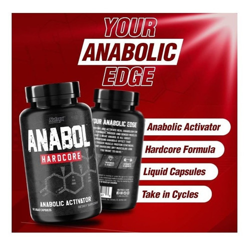 Precursor De Testosterona Hombre Nutrex Anabol Hardcore 60cp Sabor Neutro