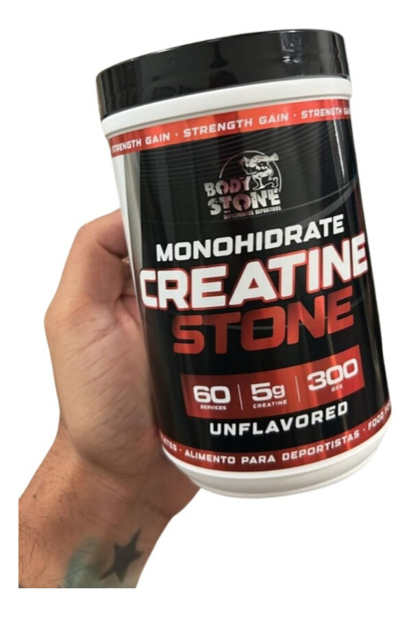 Creatina Monohidratada 300g 100% Pura Sin Sabor - BodyStone