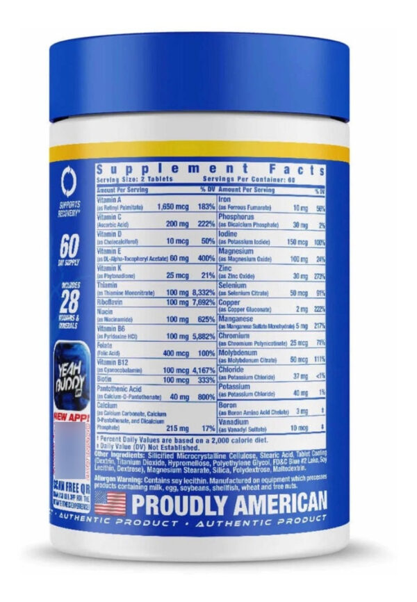 Multivitamínico Vita Xs Ronnie Coleman, Vitaminas, Minerales Sabor Sin Sabor