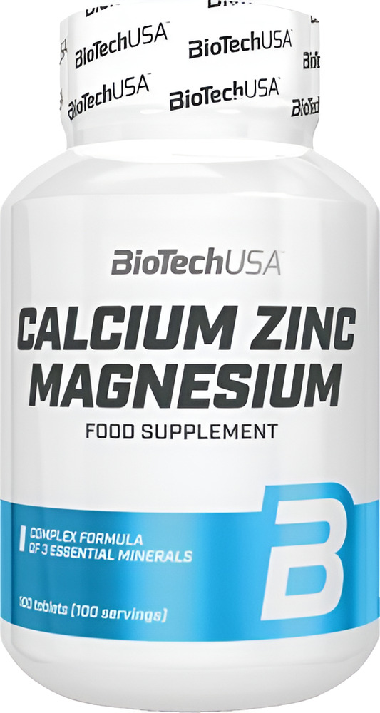 Calcium Zinc Magnesium Biotechusa 100 Tab Sin Sabor