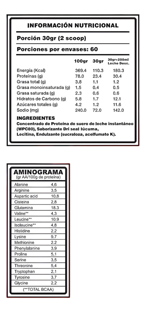 Whey Protein Wpc 80 Sabor Lucuma 4 Lbs