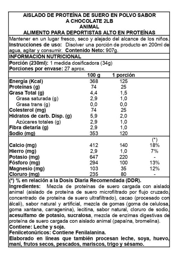 642885-MLC87645394387_072025 Animal Whey Isolate Proteina 2lb Chocolate
