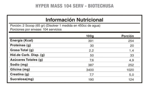 Hyper Mass 6800g Biotechusa - Sabor Cookies & Cream