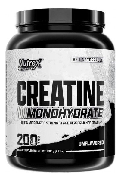Creatina Monohydrate Nutrex Creatine Drive Black 1kg 200 Servicios Sabor Sin Sabor