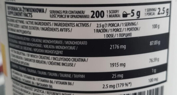 Creatine Monohydrate 500gr 200 Sv Orange - Ostrovit