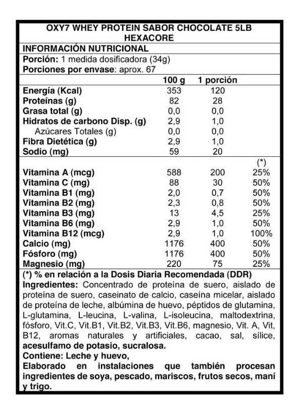 Hexacore OXY 7 Whey Protein 5 lb