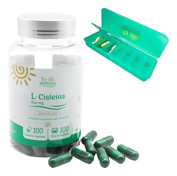 L-Cisteína 100 Cápsulas Bywellness Antioxidante Vegano