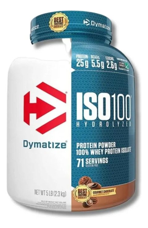 672093-MLC88096948548_072025 Iso 100 Hydrolyzed Dymatize - 5 Libras - Gourmet Chocolate