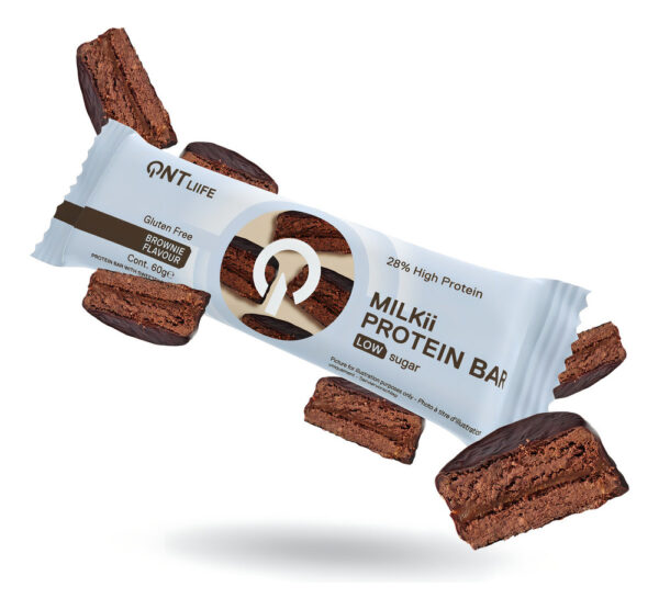 Pack X 12 Barras De Proteina Milkii 60gr Brownie Chocolate Qnt