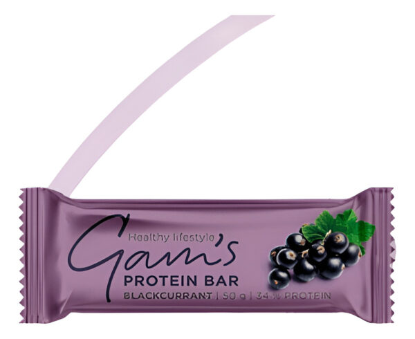 Gams Vegan Protein Bar Blackcurrant 50g ( Unidad)