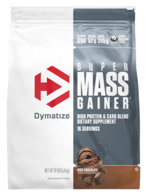 Super Mass Gainer Dymatize Ganador De Masa 12 Lb Rich Chocolate
