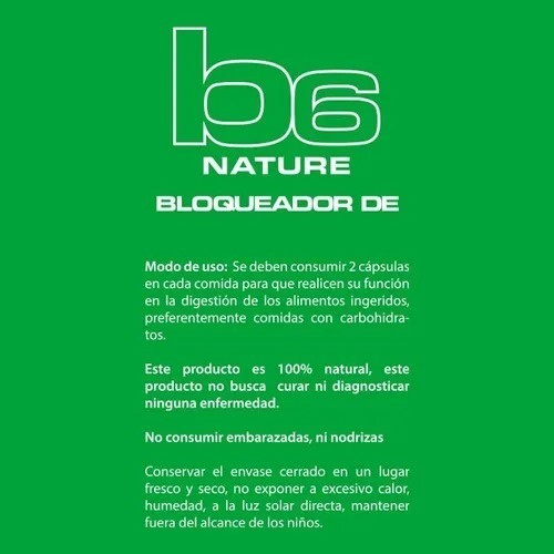 B6 Nature Bloqueador De Carbohidratos