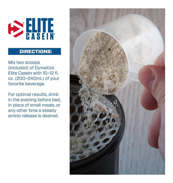 Suplemento En Polvo Dymatize Proteínas De Elite Casein Sabor Smooth Vainilla X 1.8kg