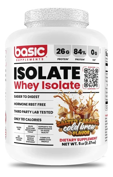 709250-MLC87643732301_072025 Basic Supplements Basic Whey Isolate Polvo 5lb sabores