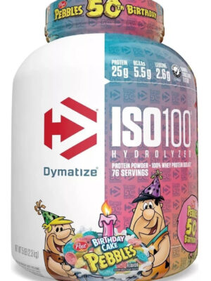 712430-MLA54623002994_032023 Proteína Iso 100 2.3kg Dymatize Whey 100% Isolado E Hidrolizado 2.3 Kg Sabor Birthday Cake Pebbles