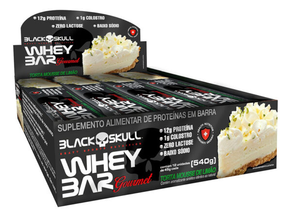 Black Skull Whey Bar Gourmet Box 12 Barras Proteicas