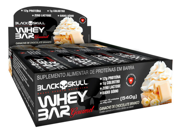 Black Skull Whey Bar Gourmet Box 12 Barras Proteicas
