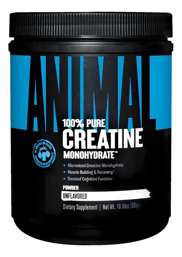 Creatina Monohidrato Micronizada 300gr Animal Sabor Sin Sabor