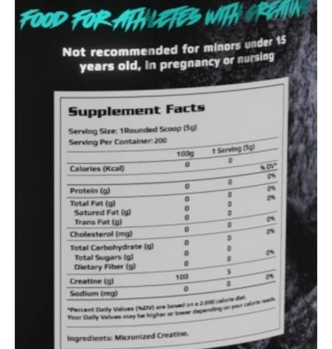 720525-MLU70073292574_062023 Creatina Micronizada 1 Kilo 200 Dosis Atp Sabor Neutro