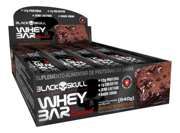 Black Skull Whey Bar Gourmet Box 12 Barras Proteicas