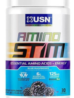 722738-MLU69936475081_062023 Amino Stim Usn Aminos Eaas Bcaas Cafeína 30 Servicios Sabor Blue Raspberry