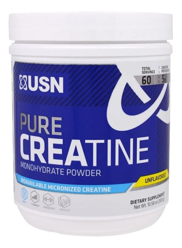 Creatina Monohidrato 300grs 60 Serv Usn