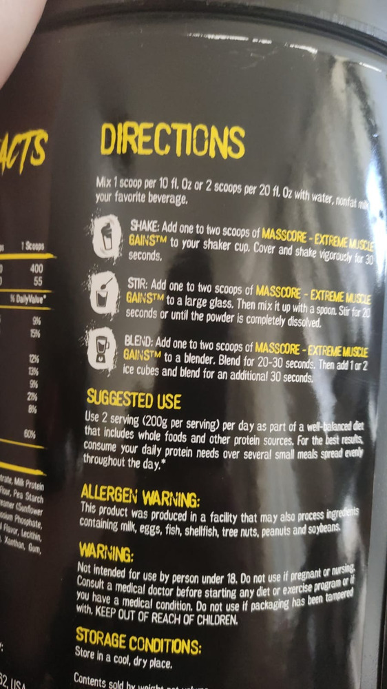 761603-MLC72673011464_112023 Hexacore Masscore Extreme Muscle Gains 7 lb