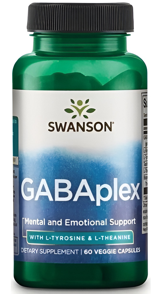 Swanson Gabaplex Con L-tirosina Y L-teanina 60 Caps Sabor Underflavored