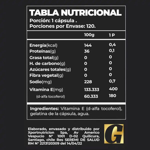 Vitamina E Pro Greatlhete 120 Caps