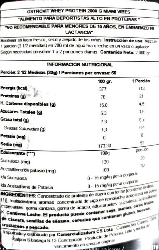 Whey Protein Miamia Vibes Flavour 4 Lbs