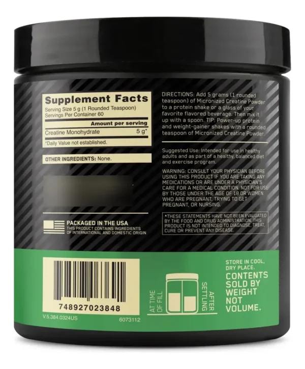 Optimum Nutrition Micronized Creatine Powder 300g / 600g