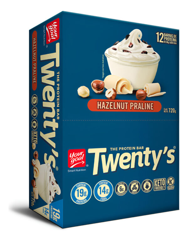 786973-MLC89576036391_082025 Barras De Proteina Yourgoal Twentys / 12 Un/hazelnut Pralin