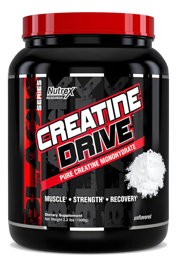 Creatina Monohydrate Nutrex Creatine Drive Black 1kg 200 Servicios Sabor Sin Sabor
