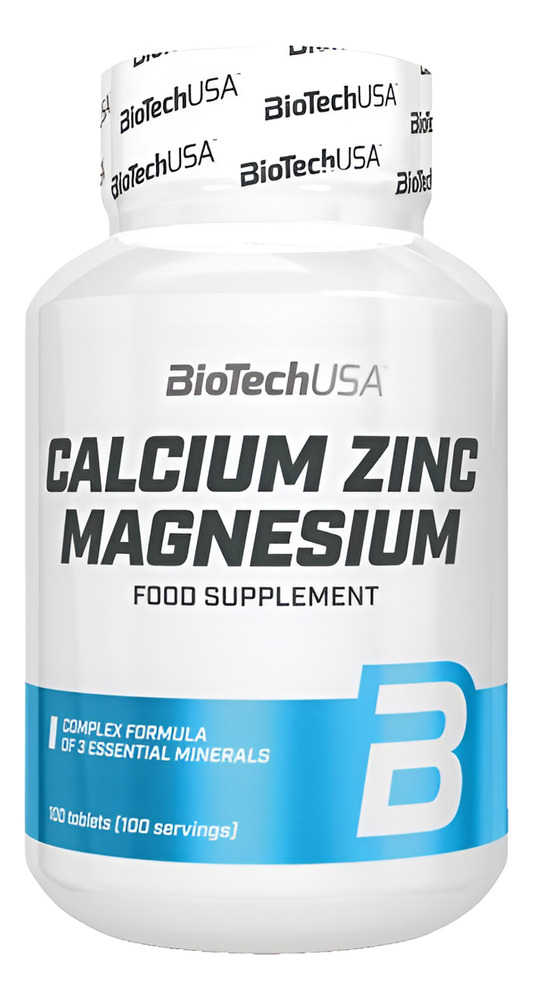 Biotechusa Calcio Magnesio Zinc 100 Tabletas Sabor Sin Sabor