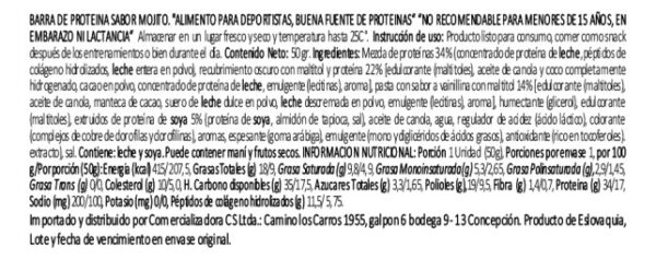 820500-MLC87572068864_072025 Gams Protein Bar 50g ( Sabor Mojito)