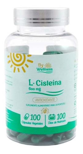 833292-MLU70809038475_072023 Cisteina 600 Mg 100 Caps -100 Serv. Bywellness + Sabor Ulavored
