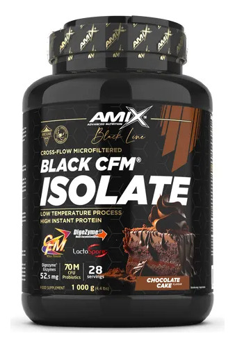 833968-MLC87905334841_072025 Amix Black CFM Isolate 2 lb / 4 lb Proteína Aislada