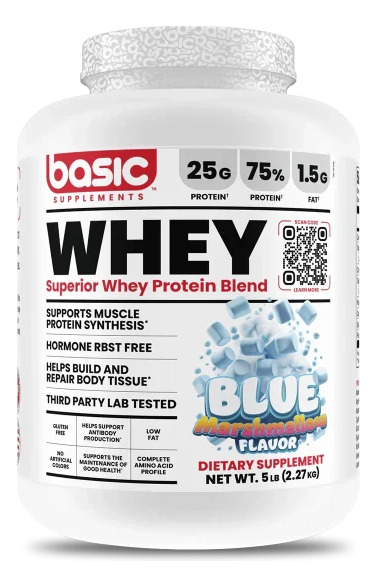 838520-MLC86515694767_062025 Basic Supplements Basic Whey 5 Lbs Polvo 5 Lbs
