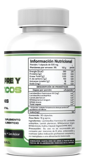 848405-MLC87916373083_072025 Bioflora Pre Y Probioticos 50 Billones 30 Caps -grizzly Bear