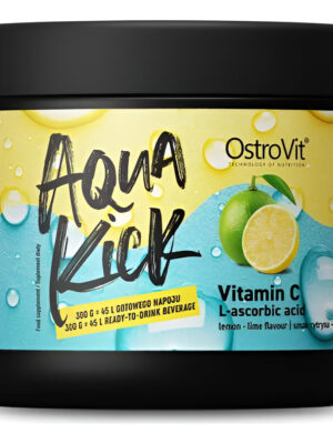851515-MLA92159807679_092025 Ostrovit Aqua Kick Vitamina C En Polvo - Pote 300 G Lemon-lime