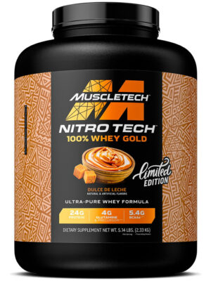 852819-MLC74052378920_012024 Nitro Tech 100% Whey Gold Edición Limitada 5 Lbs dulce de leche