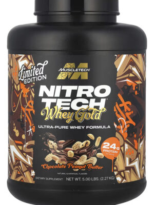Muscletech Proteina Nitro Tech Whey Gold Sabores 5.5lb Chocolate Sabor Chocolate Peanut Butter