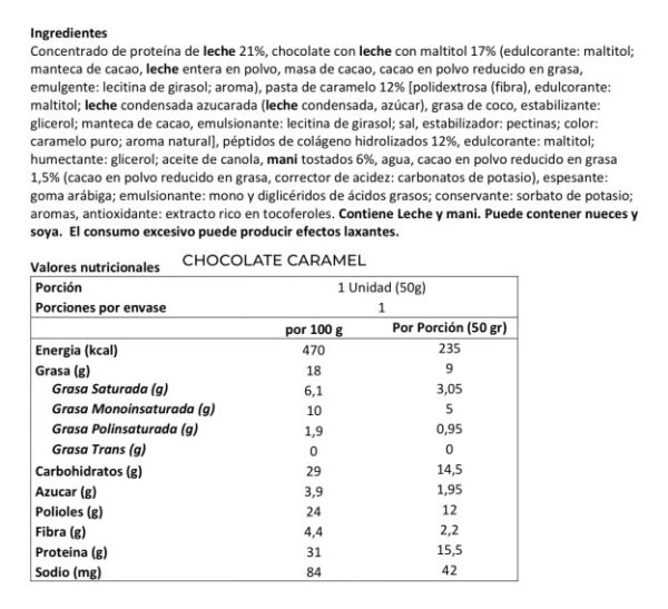 859494-MLA89215426740_082025 Box Space Protein Chocolate Caramel 50 G / 24 Uni