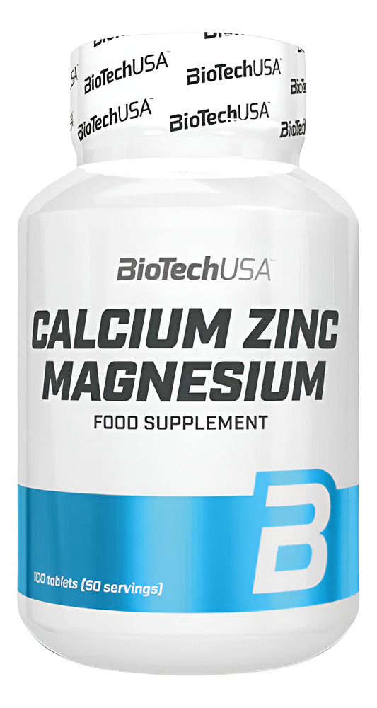Calcium Zinc Magnesium Biotechusa 100 Tab Sin Sabor